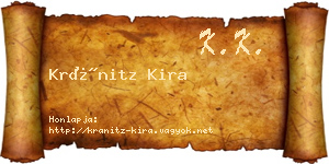 Kránitz Kira névjegykártya